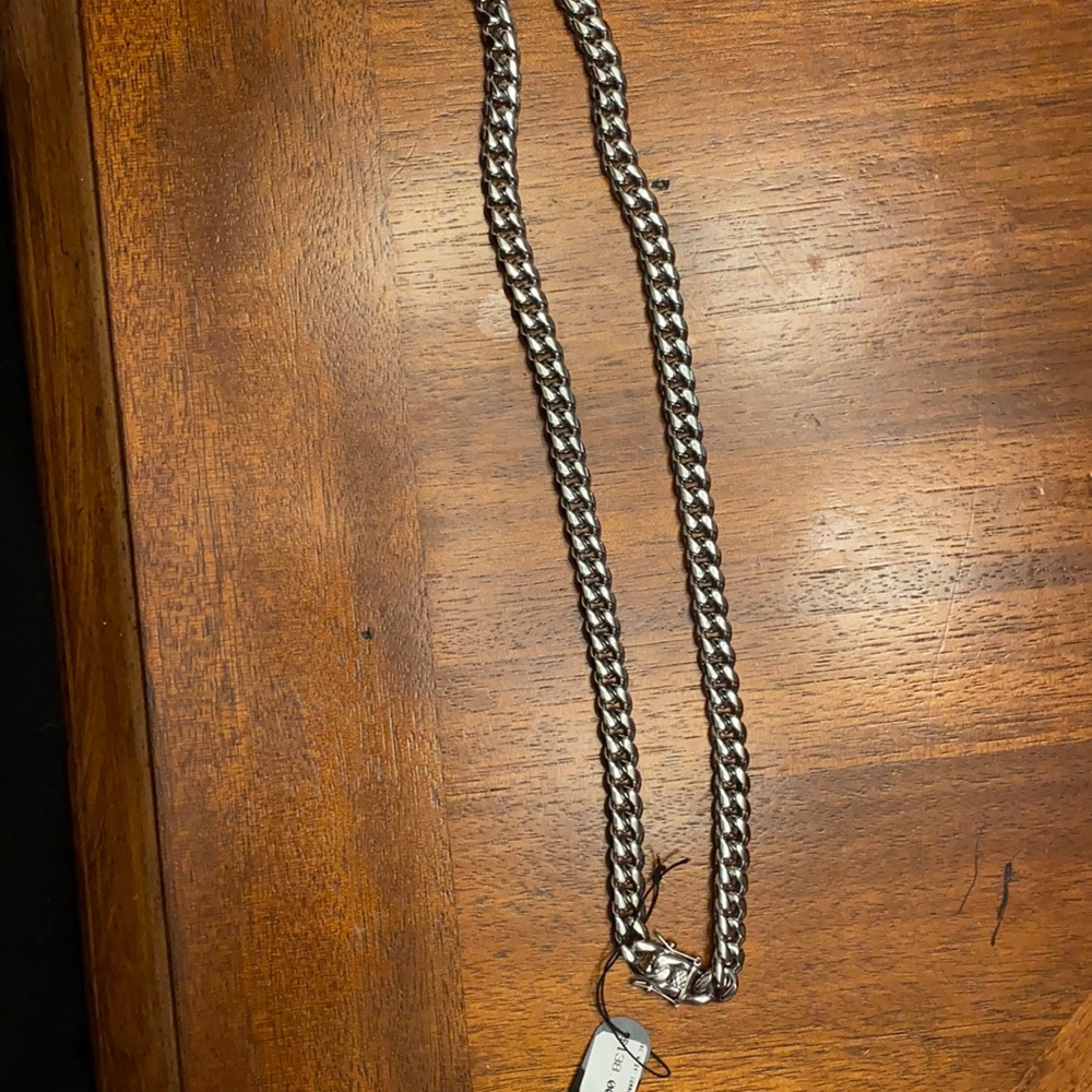 Cuban link chain 10mm 24” stainless stee box lock